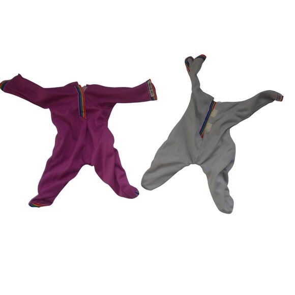 Vintage Cabbage Patch Kids Gymnastics Doll‎ Outfit Lot 2 Easy Pose Gray Purple - Picture 2 of 3